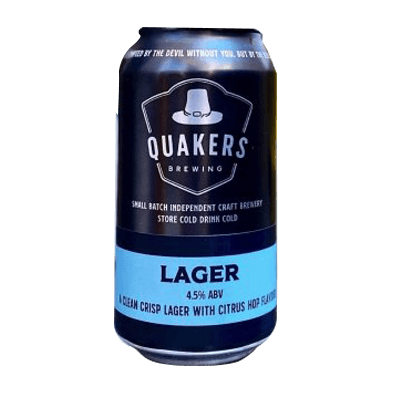 Quakers Hat Lager 375ml Can Craft Beer Quakers Hat Brewing
