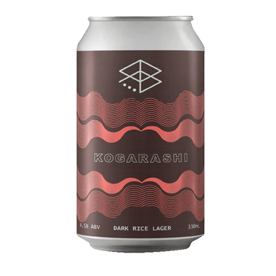 Range Brewing Kogarashi Dark Rice Lager 330ml Can Craft Beer Range Brewing