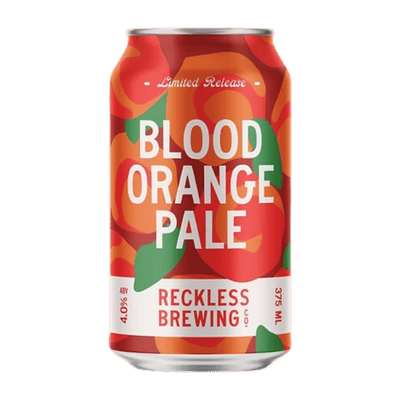 Reckless Blood Orange Pale Ale 375ml Can Craft Beer Reckless Brewing Co.