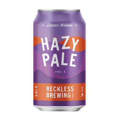 Reckless Hazy Pale Ale V3 375ml Can Craft Beer Reckless