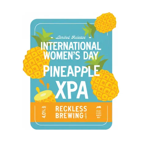 Reckless International Women's Day Pineapple XPA 375ml Can Craft Beer Reckless Brewing Co.
