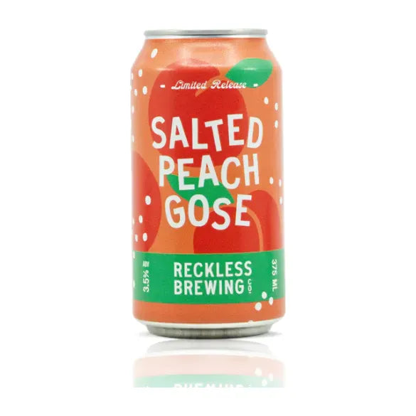 Reckless Salted Peach Gose 375ml Can Craft Beer Reckless
