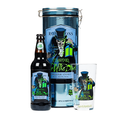 Robinsons Iron Maiden Trooper Fear of The Dark Gift Tin + Glass Craft Beer Robinsons