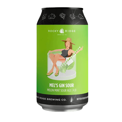 Rocky Ridge Mel's Gin Sour Melon Mint Sour Ale 375ml Can Rocky Ridge