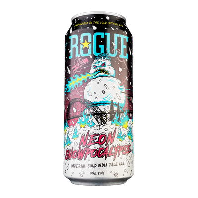 Rogue Neon Snowpocalypse Imperial Cold IPA 473ml Can Craft Beer Rogue Ales