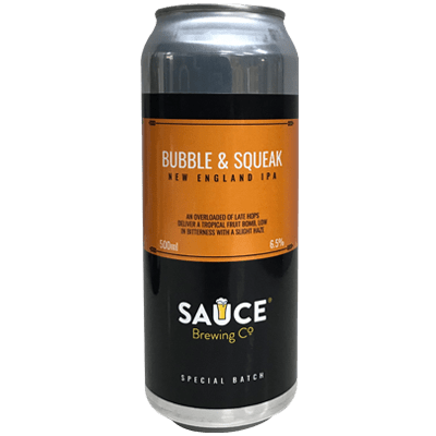 Sauce Brewing Bubble & Squeak New England IPA Craft Beer Sauce Brewing Co