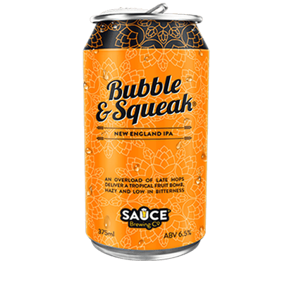 Sauce Bubble & Squeak NEIPA 375ml Can Craft Beer Sauce Brewing Co
