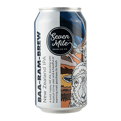 Seven Mile BAA RAM BREW New Zealand IPA 375ml Can Craft Beer Seven Mile Brewing