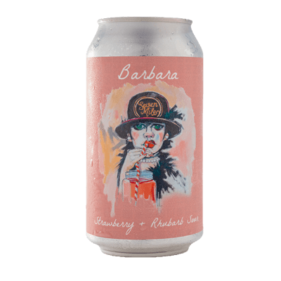 Seven Mile Barbara Strawberry and Rhubarb Sour Ale Craft Beer Seven Mile Brewing Co.