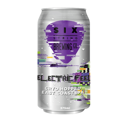 Six String Electric Feel Hopped East Coast IPA 375ml Can Craft Beer Six String Brewing Company
