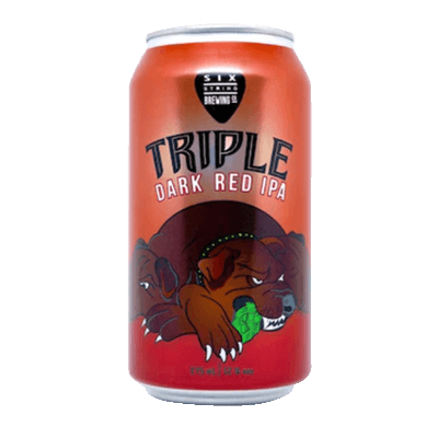 Six String Triple Dark Red IPA Craft Beer Six String Brewing Company