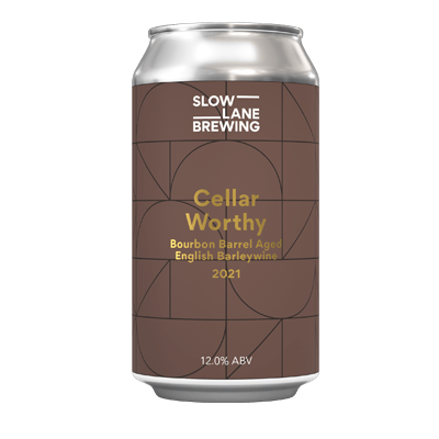 Slow Lane Barrel Aged Cellar Worthy Bourbon Barrel Aged Barleywine 375ml Can Craft Beer Slow Lane Brewing