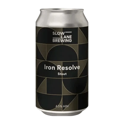 Slow Lane Iron Resolve Stout 375ml Can Craft Beer Slow Lane