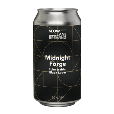 Slow Lane Midnight Forge Schwarzbier Black Lager 375ml Can Craft Beer Slow Lane