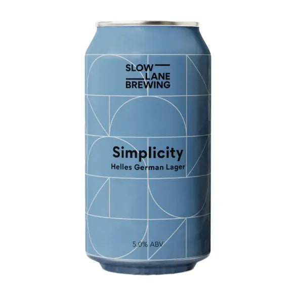 Slow Lane Simplicity Helles German Lager 375ml Can Craft Beer Slow Lane