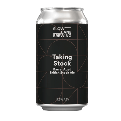 Slow Lane Taking Stock Barrel Aged British Stock Ale 375ml Can Craft Beer Slow Lane Brewing