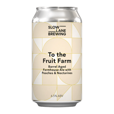 Slow Lane To the Fruit Farm BA Farmhouse Ale with Peaches & Nectarines 375ml Can Craft Beer Slow Lane Brewing