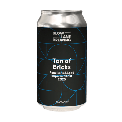 Slow Lane Ton of Bricks Rum Barrel Aged Imperial Stout 2025 375ml Can Craft Beer Slow Lane