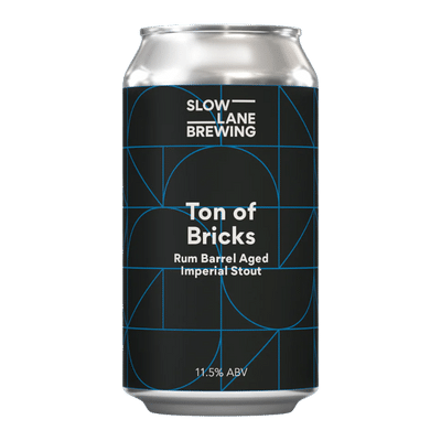 Slow Lane Ton of Bricks Rum Barrel Aged Imperial Stout 375ml Can Craft Beer Slow Lane Brewing