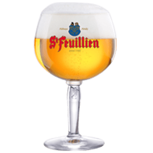 St Feuillien Stemmed Belgian Abbey Ale Beer Glass Glassware St Feuillien