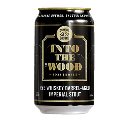 Stomping Ground Into the Wood Rye Whiskey Barrel-Aged Imperial Stout 2021 355ml Can Craft Beer Stomping Ground Brewing