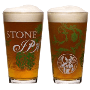 Stone IPA Pint Glass Glassware Stone Brewing