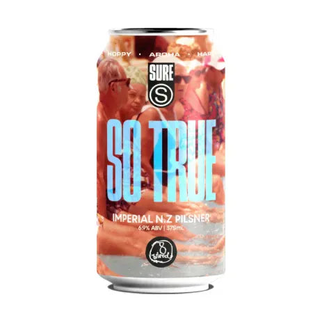 Sure x 8 Wired So True Imperial NZ Pilsner 375ml Can Craft Beer Sure