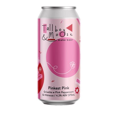 Tallboy & Moose Pinkest Pink Grisette Craft Beer Tallboy and Moose