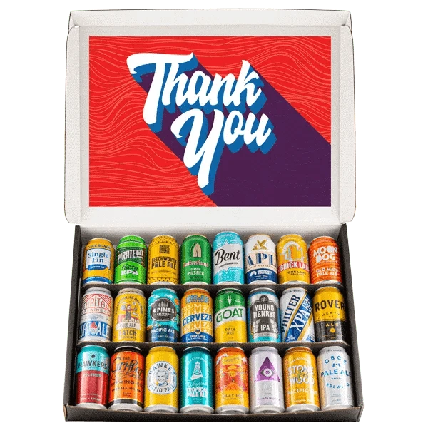 Thank You 24 Beer Gift Pack 24 Pack Core Beer Cartel
