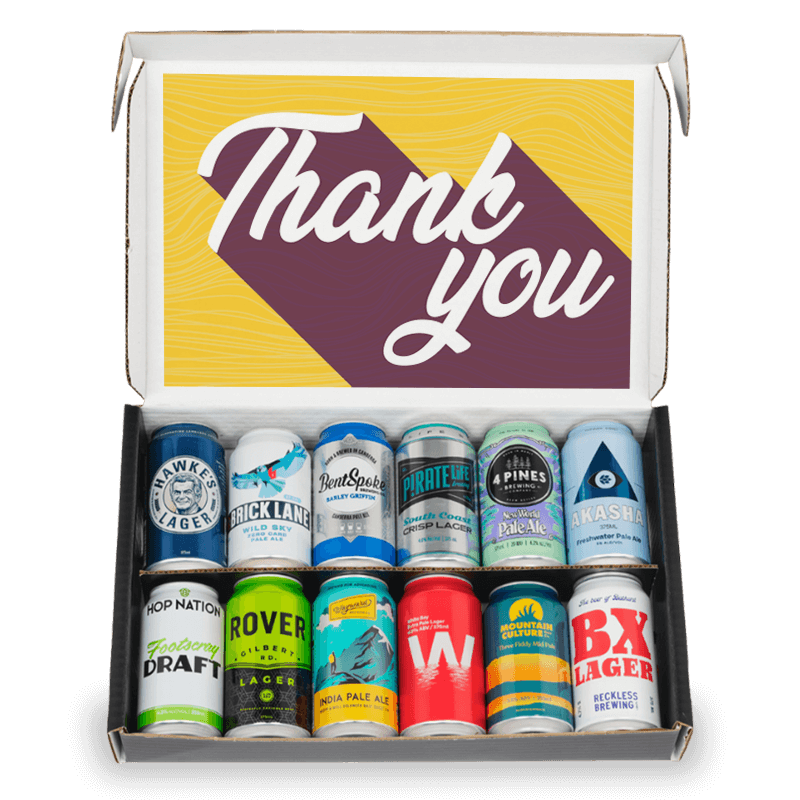 Thank You Beer Box Dozen Brews Core Beer Cartel