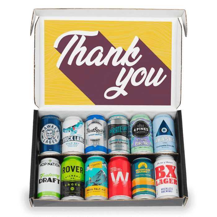 Thank You Beer Box Dozen Brews Core Beer Cartel