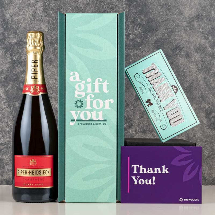 Thank You Champagne & Chocolate Hamper Champagne & Sparkling Brewquets