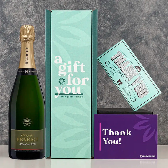 Thank You Champagne & Chocolate Hamper Champagne & Sparkling Brewquets