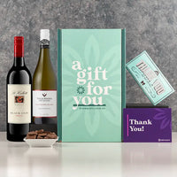 Thank You Duo Wine Hamper Red & White (Sauvignon Blanc & Shiraz) Gift Packs Brewquets