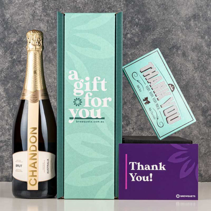 Thank You Sparkling Wine & Chocolate Hamper Champagne & Sparkling Brewquets