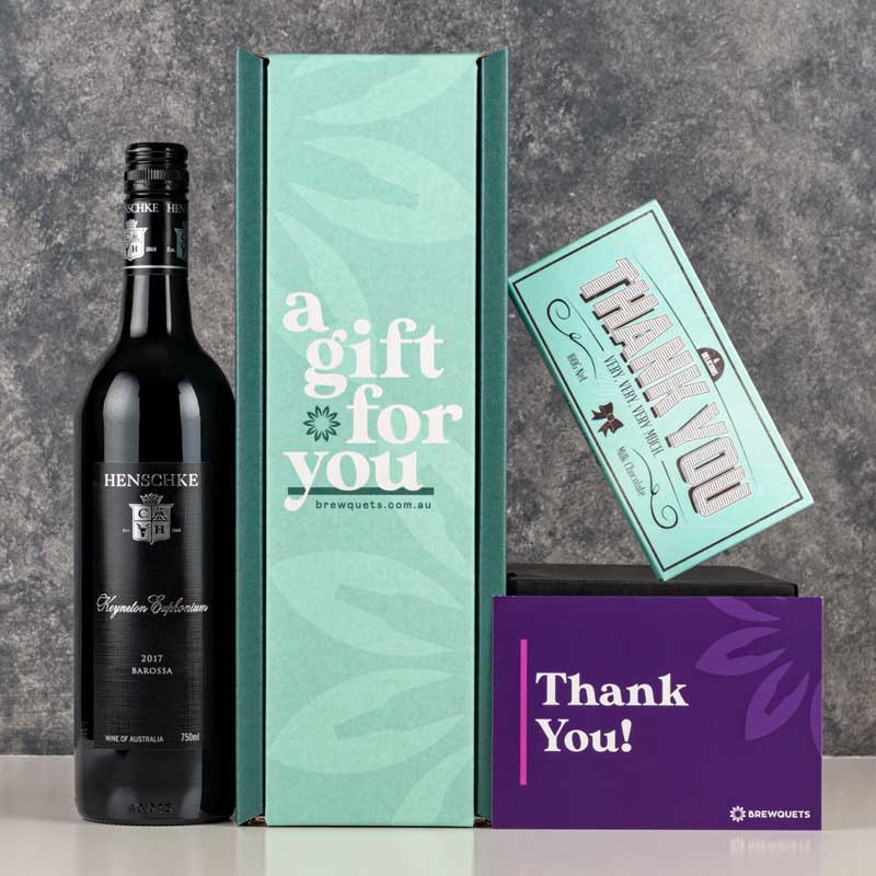 Thank You Wine & Chocolate Hamper Premium Red (+$40) Gift Packs Brewquets