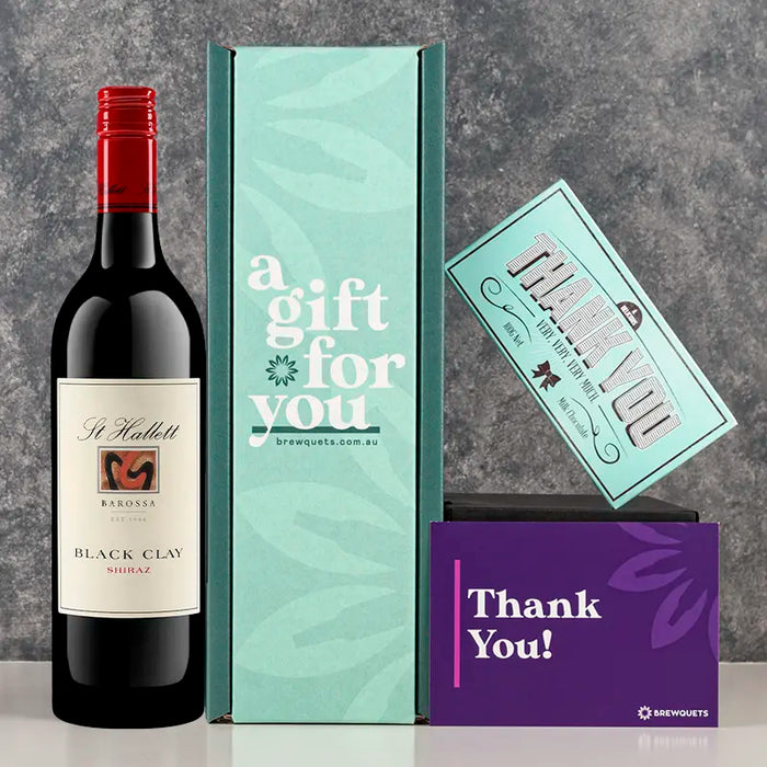Thank You Wine & Chocolate Hamper Shiraz Gift Packs Brewquets