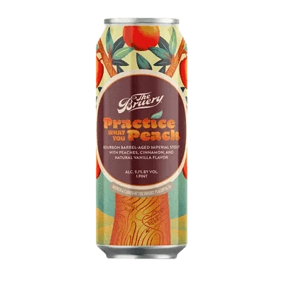 The Bruery Practice What You Peach Bourbon Barrel-Aged Imperial Stout with Peaches, Cinnamon, and Natural Vanilla Flavor 473ml Can Craft Beer The Bruery