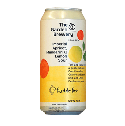 The Garden Freddo Fox Collab Sour Apricot, Lemon & Mandarin Sour Ale 440ml Can Craft Beer The Garden Brewery