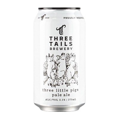 Three Tails Three Little Pigs Pale Ale 375ml Can Craft Beer Three Tails Brewery