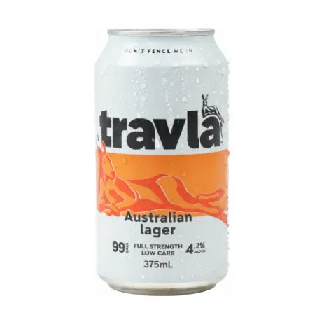 Travla Full Strength Australian Lager 375ml Can Craft Beer Travla