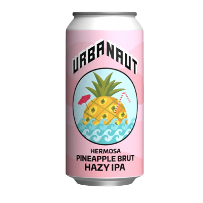 Urbanaut Brewing Hermosa Pineapple Brut Hazy IPA 440ml Can Urbanaut