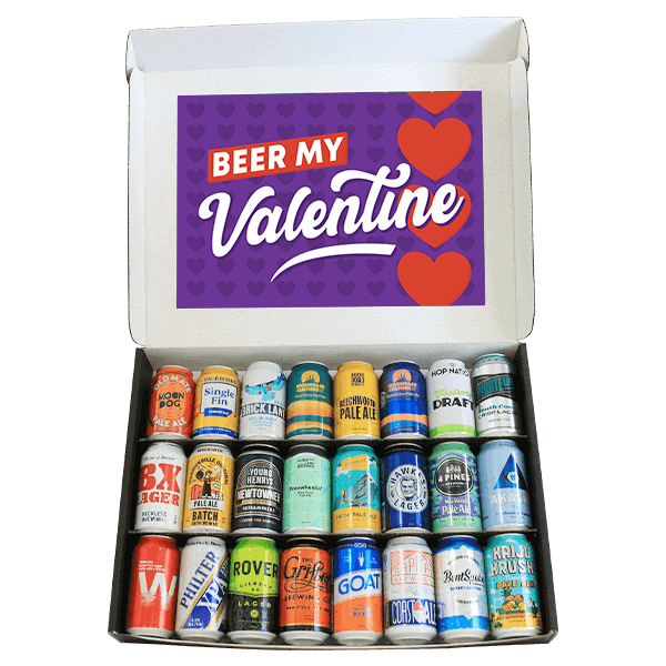 Valentine's 24 Beer Gift Box Gift Boxes & Tins Beer Cartel