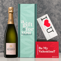 Valentine's Champagne & Chocolate Hamper Henriot Champagne Brut Rose Champagne & Sparkling Brewquets