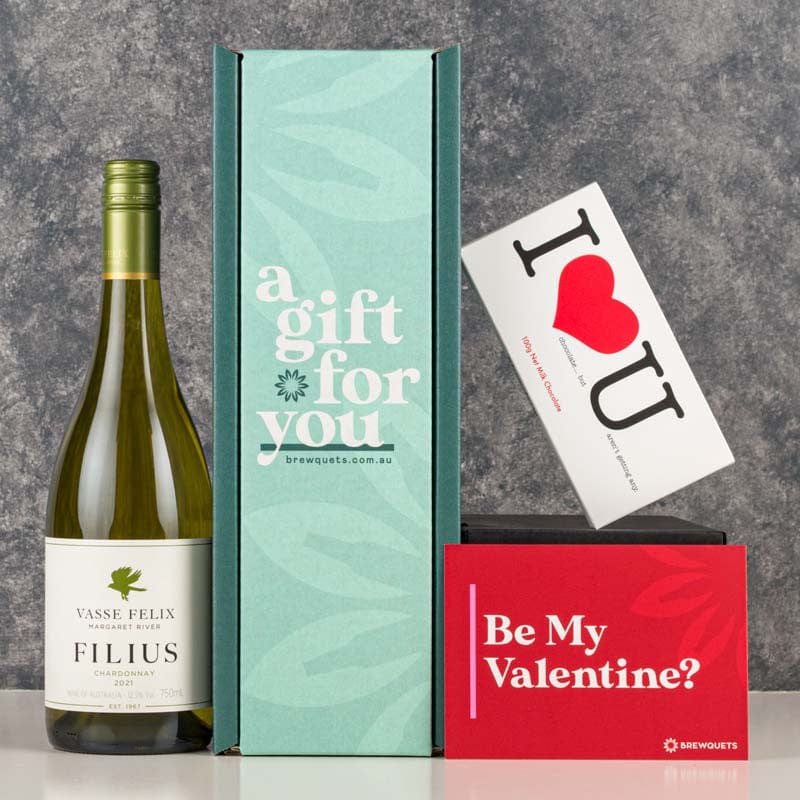 Valentine's Wine & Chocolate Hamper Brewquets