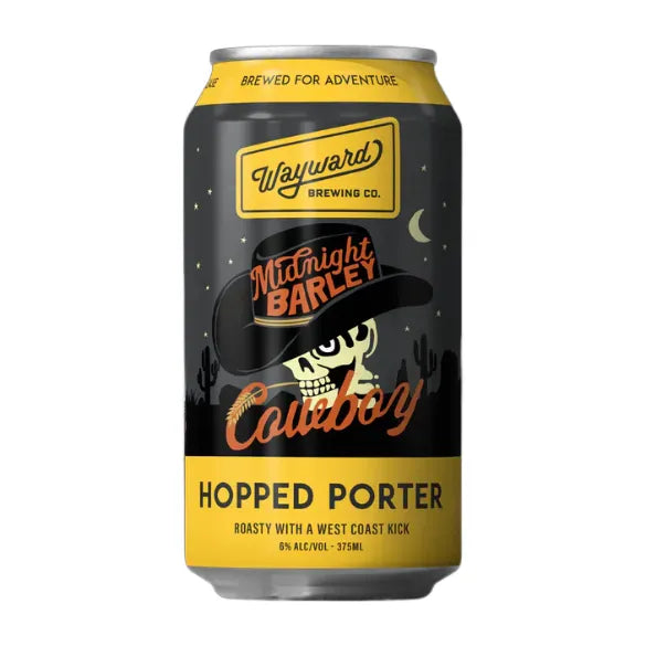 Wayward Midnight Barley Cowboy Hopped Porter 375ml Can Craft Beer Wayward