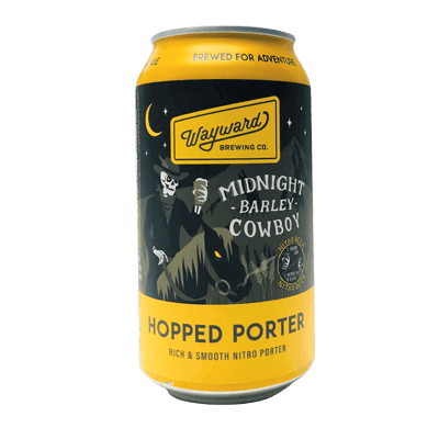 Wayward Midnight Barley Cowboy Hopped Porter Nitro 375ml Can Craft Beer Wayward Brewing