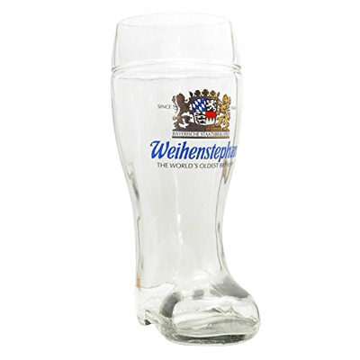 Weihenstephaner German Beer Boot Glass 1 Litre Single Glassware Weihenstephan