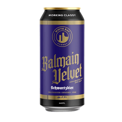 White Bay Balmain Velvet Schwartzbier 440ml Can Craft Beer White Bay Beer Co.
