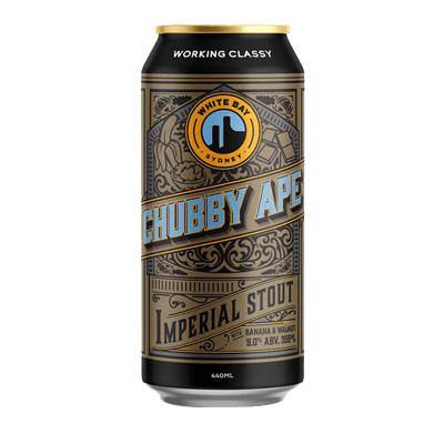 White Bay Chubby Ape Banana and Walnut Imperial Stout 440ml Can Craft Beer White Bay Beer Co.